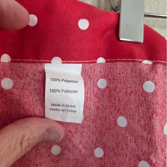 Strawberry Polka Dot Print Kitchen Curtain Panel Summer Fruits - Image 4 of 4