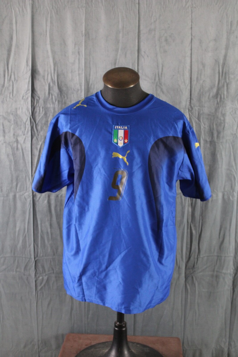 Team Italy Jersey (Retro) - 2006 Home Jersey 9 Luca Toni by