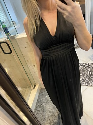 Express Maxi Dress 2 Black Cut Out Sleeveless Maxi Evening Gown 90s XS S |  eBay