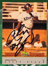 1992 Classic Best CLIFF FLOYD #BC19 On Card Auto