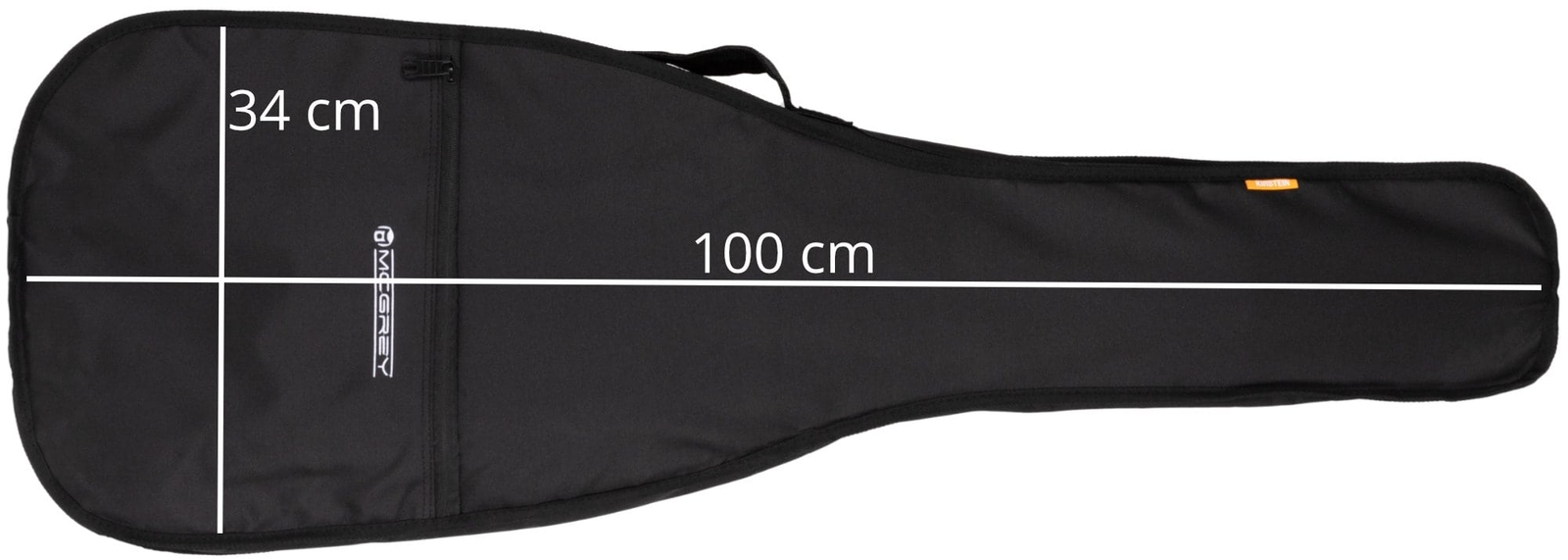 Borsa chitarra elettrica bag gigbag custodia zaino nero nylon scomparto esterno imbottito foto 2