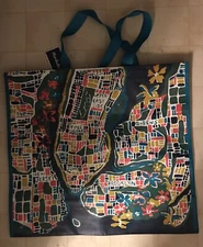 NYC NEW YORK~Boroughs SOHO City Map~Manhattan~Shopping Bag~Reusable Tote Marshal