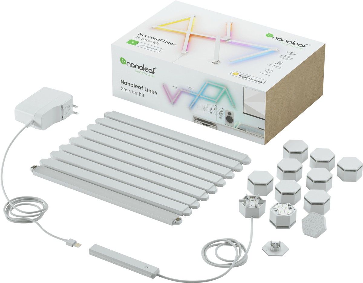 Nanoleaf Lines スマーターキット LEDライトバ Nanoleaf Lines Smarter Multicolor LED Light Kit - 9 Light Lines | eBay