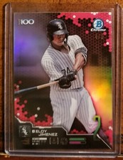 Eloy Jimenez 2019 Bowman Chrome Scouts Top 100 Red Refractor (BTP-2) #4/5.