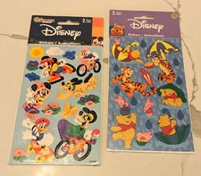 Vintage Sandylion Stickers Disney Winnie the Pooh Mickey Mouse Sealed Set of 2