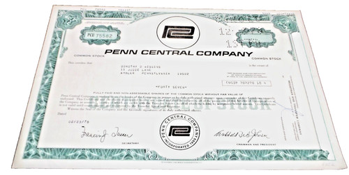 FEBRUARY 1978 PENN CENTRAL COMPANY COMMON STOCK CERTIFICATE C