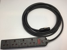 Neutrik Powercon True1 to 13a 4 Gang Extension Adaptor 1.5mm Rubber Cable  1-25m