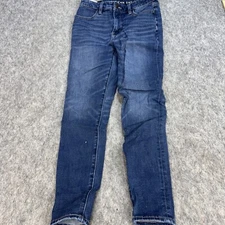 American Eagle Jeans Misses 2 Short Blue Super High Rise Jegging