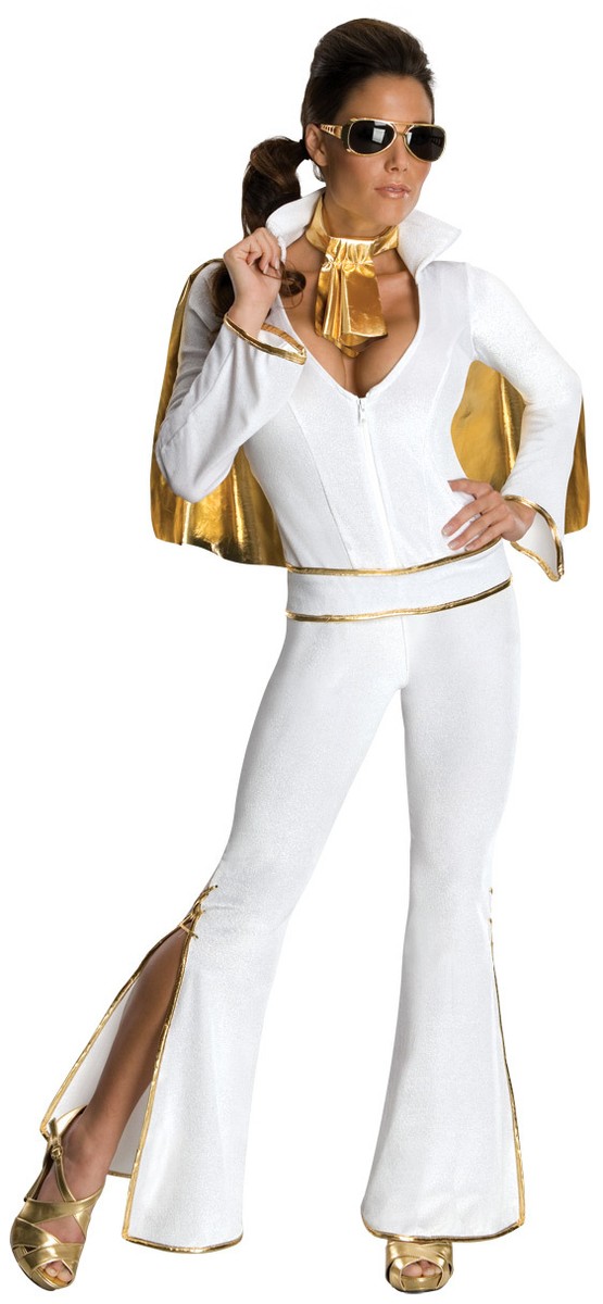 OFFICIAL ELVIS PRESLEY KING OF ROCK ADULT HALLOWEEN COSTUME WOMEN'S SIZE X-SMALL OFFICIAL ELVIS PRESLEY KING OF ROCK ADULT HALLOWEEN COSTUME WOMEN'S SIZE X-SMALL