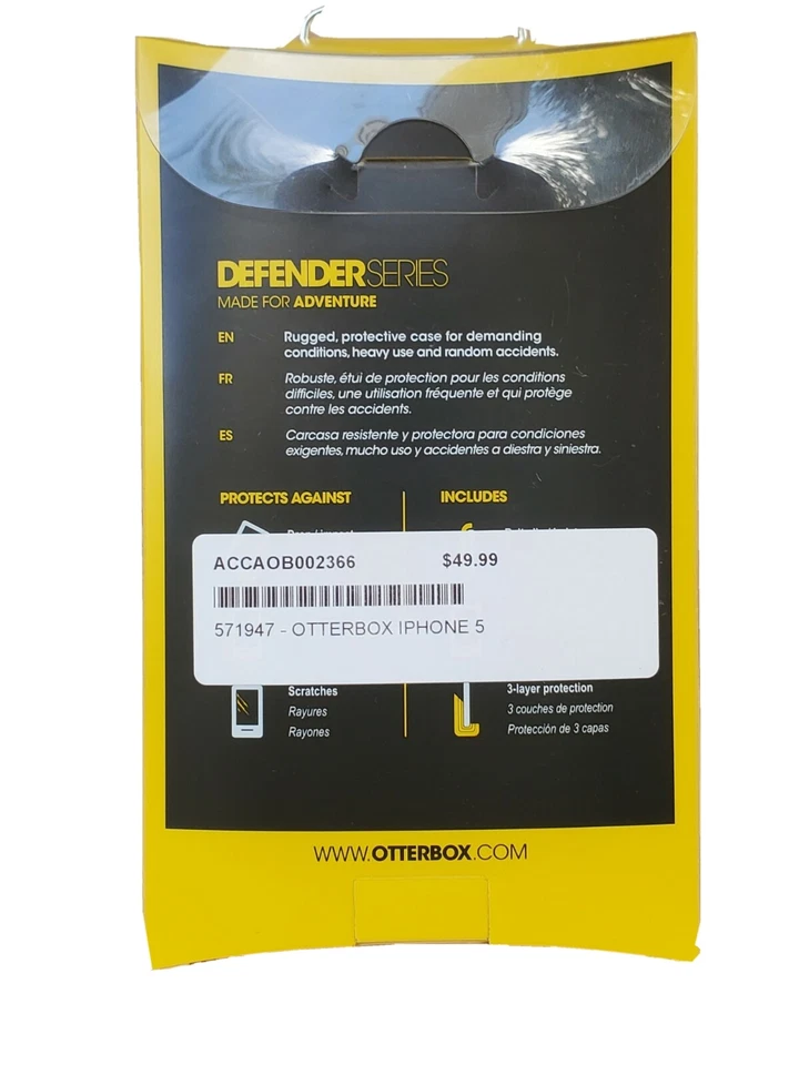 Otter Box Black Defender Series Rugged protection Clip Holster For iPhone5 - Image 2 of 4