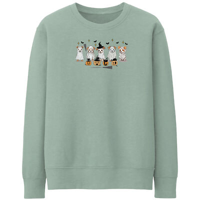 Halloween Dogs Sweatshirt Fancy Dress Her Jumper October Autumn Ladies Tops W...