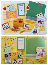 American Girl Scrapbook Doll School Themed paper pieces lot 20 NEW out of pack