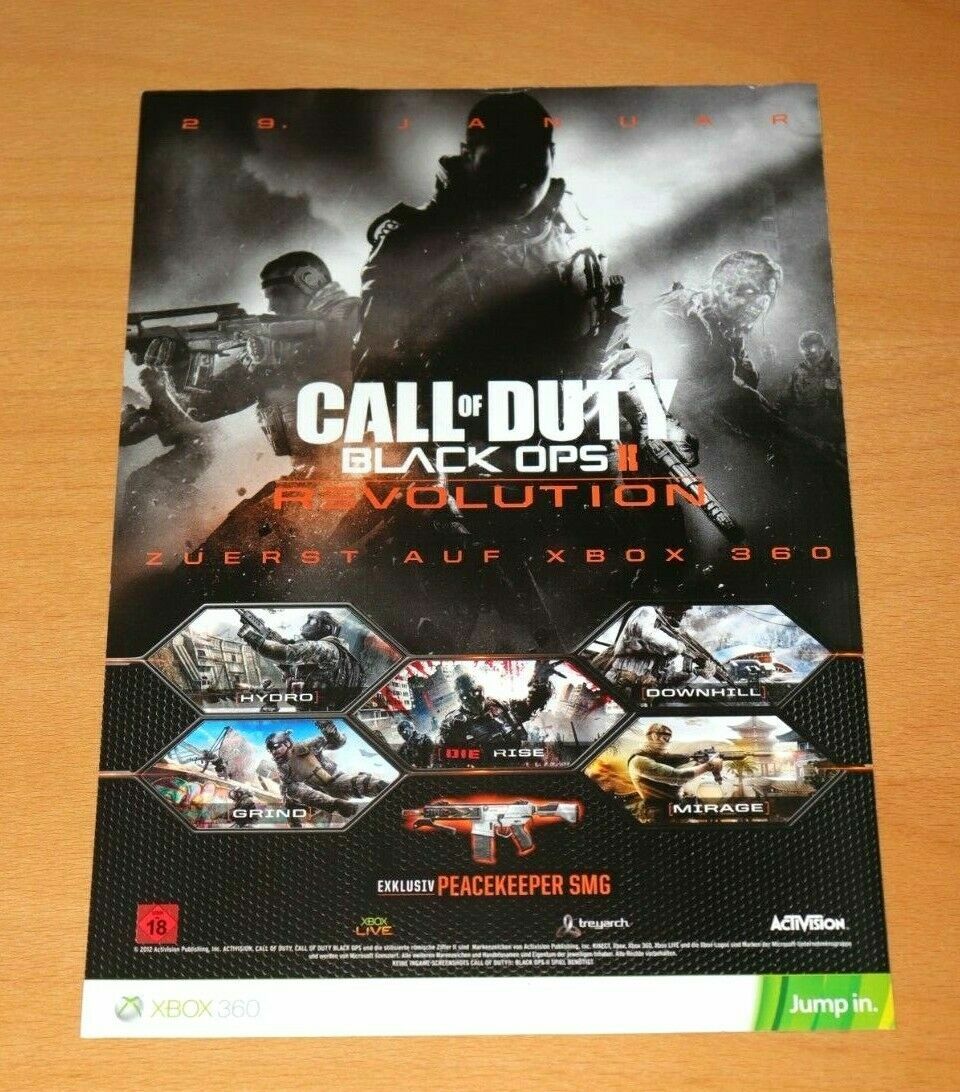 Call of Duty Black Ops II 2 Revolution Xbox 360 Official Rare