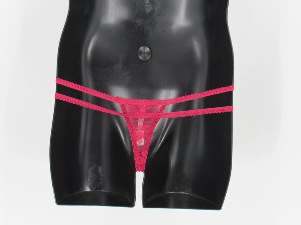 CHARLOTTE RUSSE Mujer Sexy Rojo Encaje Sólido TANGA BRAGAS Talla XL Totalmente Nuevas Foto 2 de 4