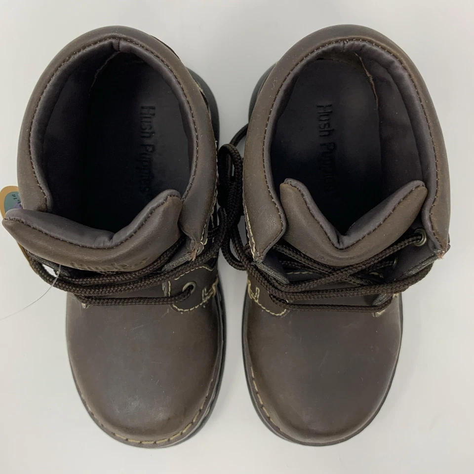 HUSH DOGS мальчика молодежный размер 12,5 M коричневый ботинки на шнуровке «новые ботинки» с ярлыками! - Изображение 4 из 4