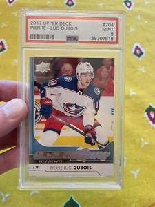 Pierre-Luc Dubois 2017-18 Upper Deck UD YG Young Guns #204 Rookie RC PSA 9 Mint