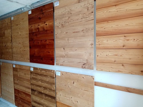 Gehackte Europa Lärche, Nut + Feder thermobehandelt 18,5 x 194 mm B-C Sortierung - Bild 8 von 8