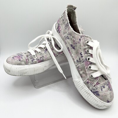 Blowfish Malibu Kids Girls Size Sneakers Floral Pink Rose Purple