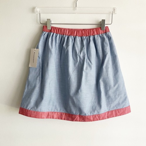NWT Hey Gang Girls Size 8/9 Skirt Flared Pockets Blue Red 100% Cotton - Picture 4 of 6