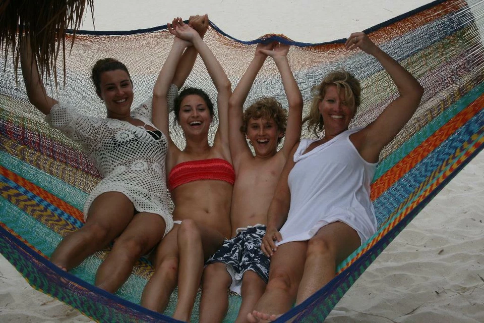 Mexi 4 bunt – große mexikanische Netzhängematte handgeknüpft fair gehandelt - Bild 4 von 4