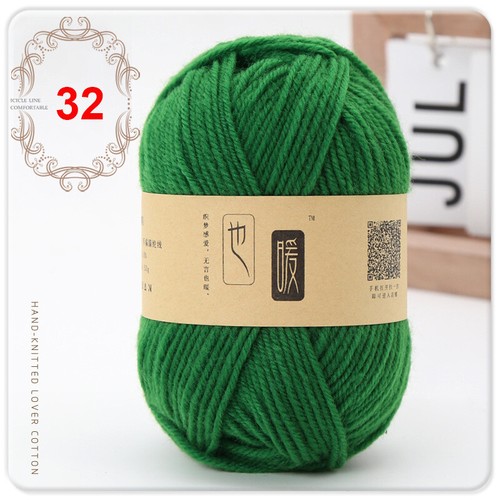 Wool Cotton Yarn 4ply Soft Hand Knitting Crochet Blended Yarn For Scarf Sweater - Picture 53 of 77