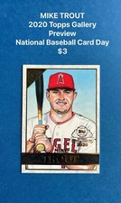 MIKE TROUT - 2020 Topps Gallery Preview - National Baseball Card Day - #GP-1