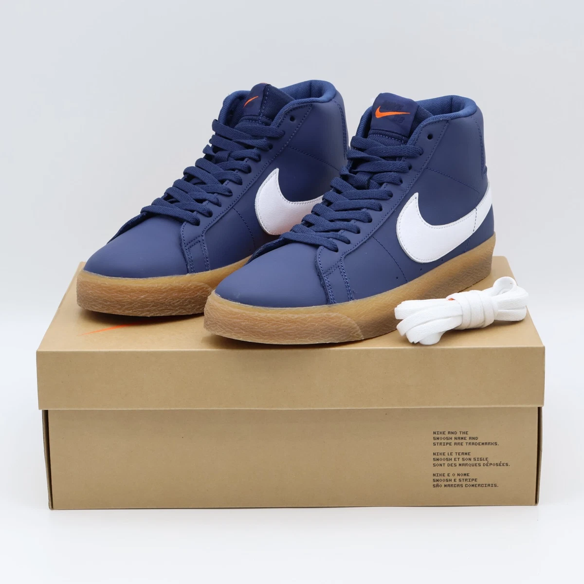 Nike Zoom Blazer ISO SB Mid Orange Label - White Navy for Sale