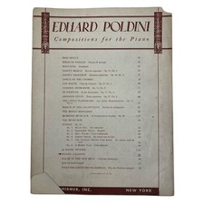Eduard Poldini 1931 Compositions for the Piano Poupee Valsante
