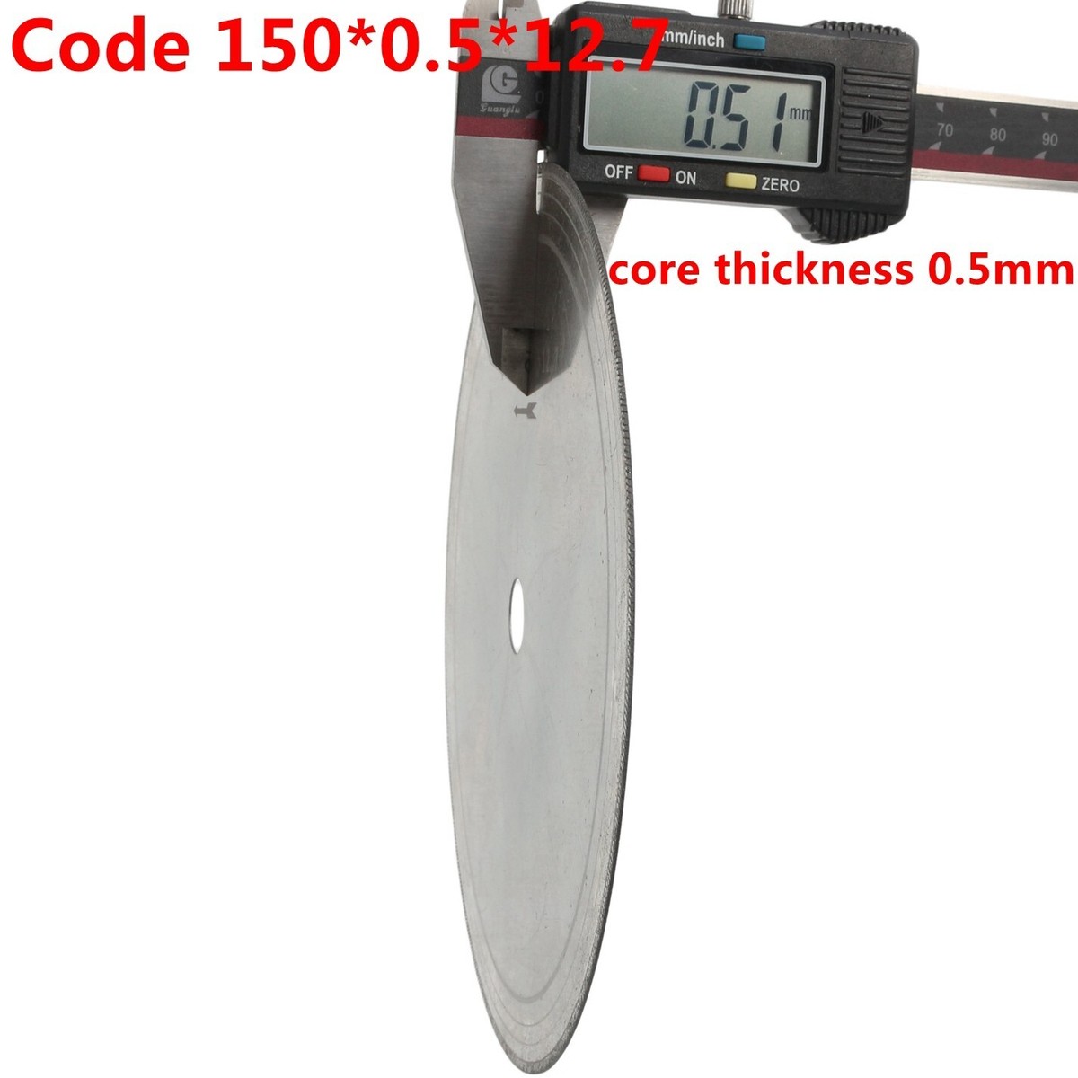 JINGLING 5Pcs 6 inch Super-Thin Arbor Hole 5/8 Rim 0.53mm Diamond Lapidary Saw Blade Cutting Disc Jewelry Tools for Stone Gemstone