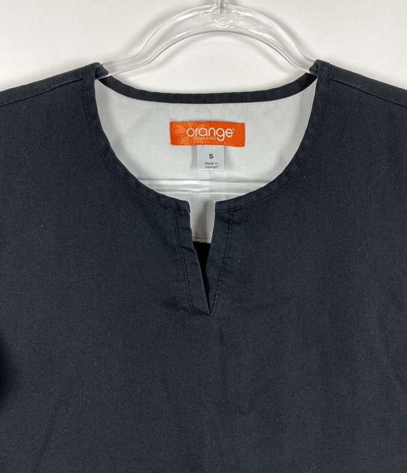 Uniforme médico de enfermagem laranja padrão por Koi Scrub tamanho pequeno preto G3102 - Imagem 2 de 4