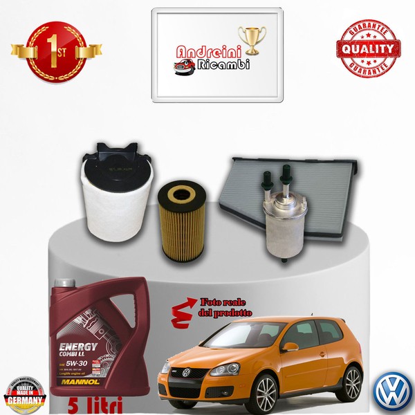 Inspektionskit Filter + ÖL VW Golf V 2.0 FSI 110KW 150CV Von 2004-> 2009-image