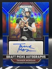 TANNER MORGAN 2023 Panini Prizm Draft Picks BLUE PRIZM AUTO /99 Minnesota 🔥🏈