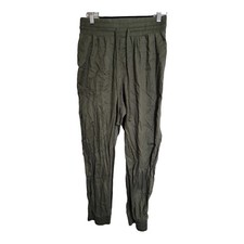 A New Day Pants Womens S pull on joggers relaxed casual high rise army green