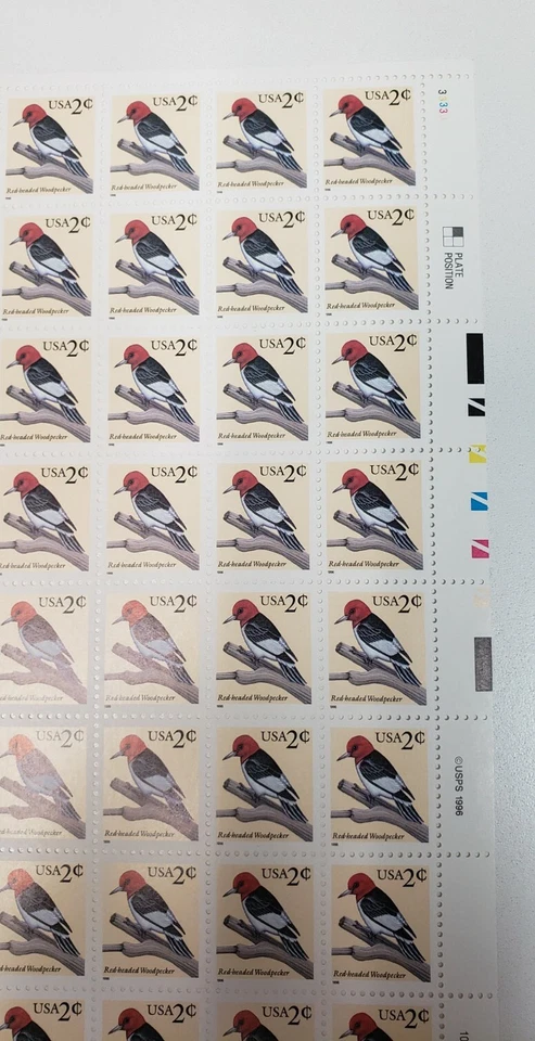 1500 RED-HEADED WOODPECKER 2¢ Stamps - 15 Sheets, each with 100 US  Mint NH 1996 - Image 2 of 4