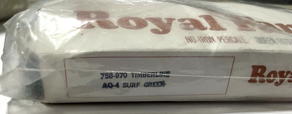 Sábana plana ajustable Cannon Royal Family de colección Timberline Surf verde Queen 60x80 NUEVA Foto 4 de 4