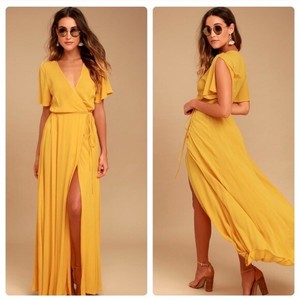 golden yellow maxi dress