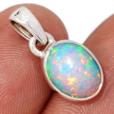 Natural Ethiopian Opal 925 Sterling Silver Pendant Jewelry CP75072