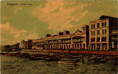 PC CPA SINGAPUR, COLLYER QUAY, VINTAGE POSTKARTE (b4333)