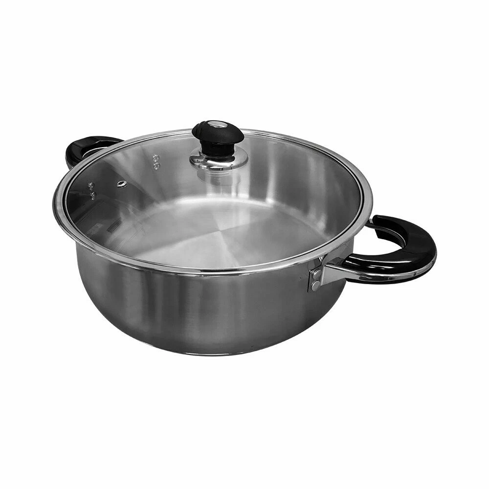 16 Qt Low Pot Cookware High Quality Stainless Steel Pots Pan Cooking Supplies
Opens in a new window