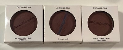 3 PACK! BODYOGRAPHY EXPRESSIONS ( 6512 VIXEN ) BLUSH EYESHADOW POWDER .14OZ / 4G