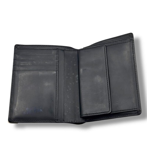 Jean Paul Gaultier Silver Logo Plate Leather Bi-Fold Wallet - Picture 8 of 19