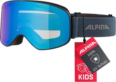 ALPINA SLOPE Q LITE Skibrille OTG Black Dirblue Matt Blue Schneebrille
