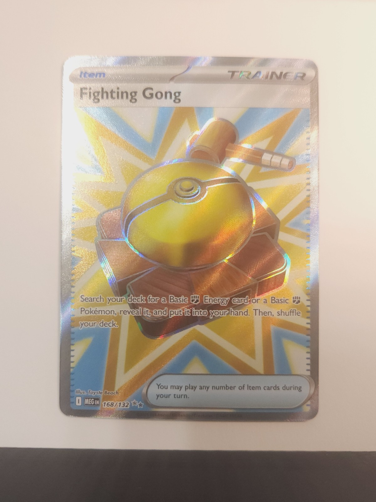 Fighting Gong 168/132 Me01: Mega Evolution Holo NM Pack Fresh
