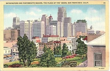 Postcard BUILDING SCENE San Francisco California CA s/20 AI1433