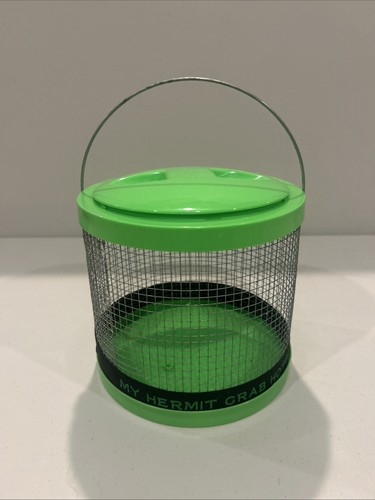 Fun Stuff Inc. Green Hermit Crab Cage Metal Wire W/Handle 7 Inch