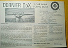 Entex 8516 Dornier do-x 1929 flying boat 110 pcs 1/144 scale 1975 Sealed bags — photo 2