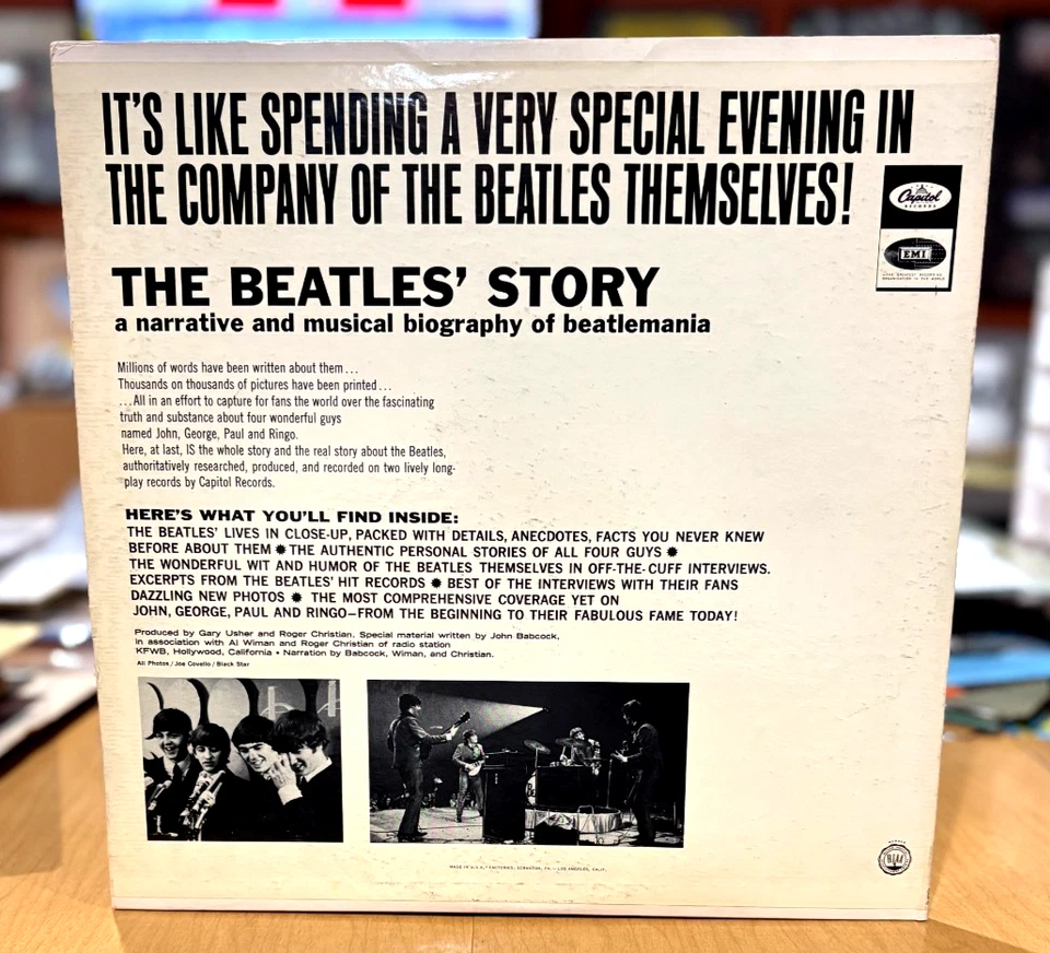 The Beatles Story 2LP - 1964 - MONO - Alt Cover Vers! - solid seams/spine - NM- - Image 3 of 4