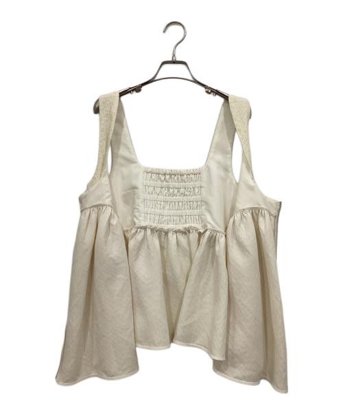 Ameri                    Jacquard tunic top ivory… - image 3