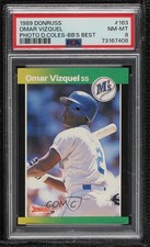 1989 Donruss Baseball's Best Box Set Omar Vizquel Darnell Coles #163 PSA 8 8d2