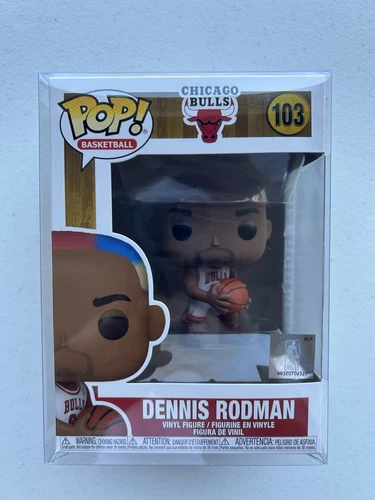 Funko POP! NBA Legends DENNIS RODMAN Bulls Home Figure #103 w/ Protector